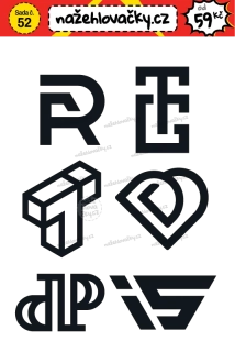 Nažehlovačka - LOGO, LOGA - flat design, black