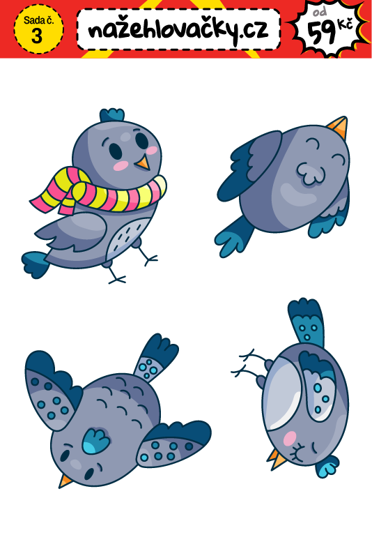 Nažehlovačka - PTÁČCI 2 - sticker style