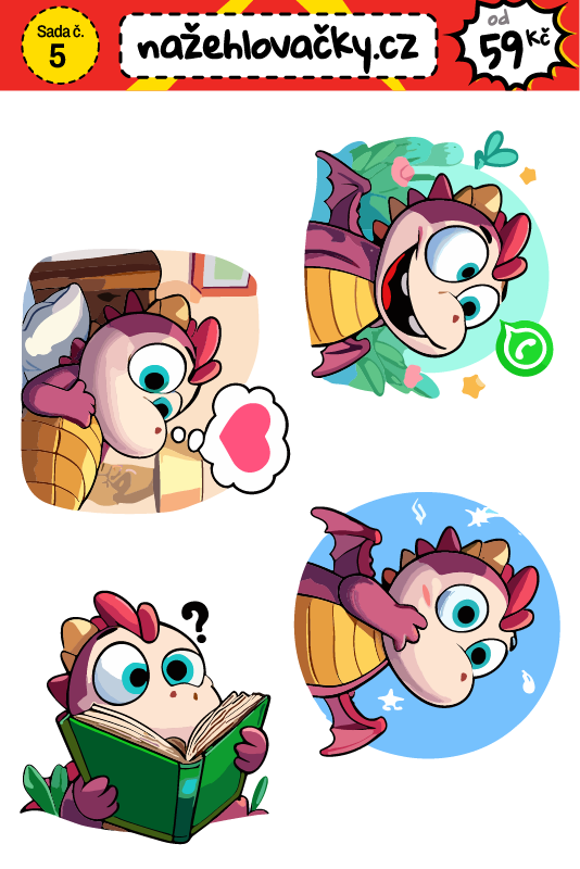 Nažehlovačka - DINO MEME - sticker style