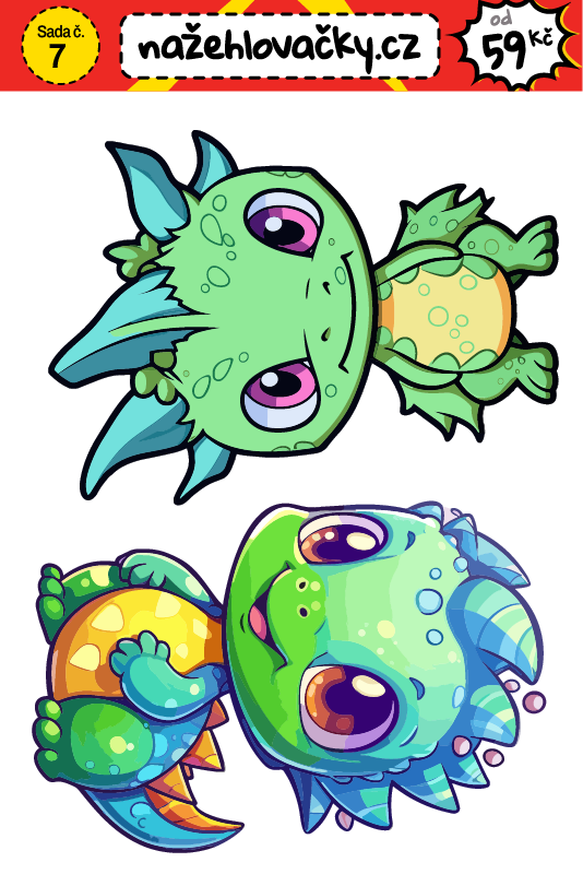 Nažehlovačka - DINO CUTE - sticker style