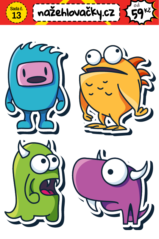 Nažehlovačka - LITTLE MONSTERS - sticker style