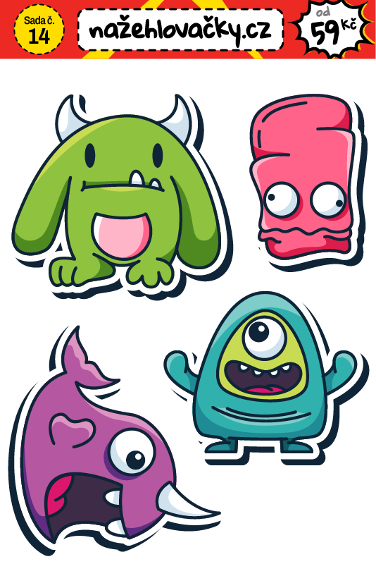 Nažehlovačka - LITTLE MONSTERS 2 - sticker style