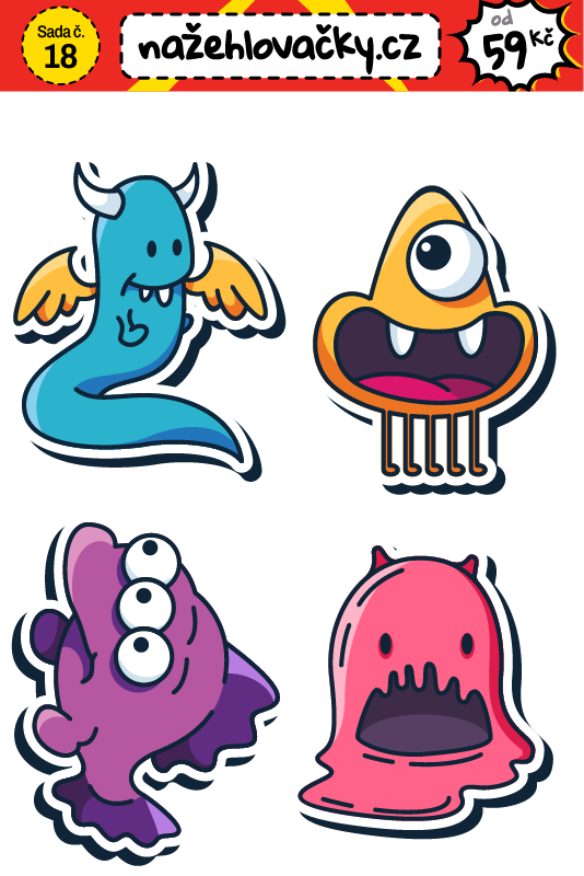 Nažehlovačka - LITTLE MONSTER 3 - sticker style