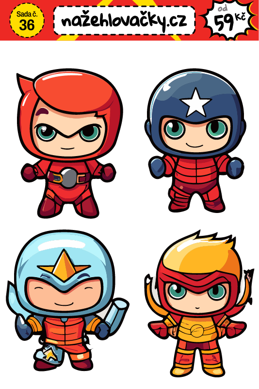 Nažehlovačka - SUPER HERO 2 - sticker style