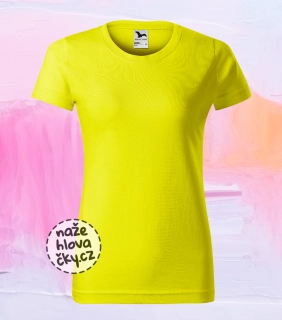 Tričko BASIC dámské citronová XS