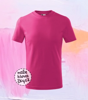 Tričko BASIC dětské malinová 146 cm/10 let